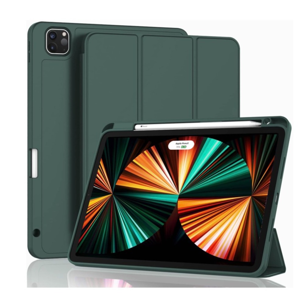 ZryXal iPad Pro 12.9 CASE ONLY 6th 5th 4th Gen Pencil Holder Midnight Green
